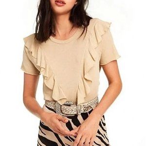 Wildfox Lucienne Ruffle Tee Size XS